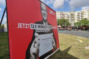 SPD-Wahlplakat in Berlin-Kreuzberg