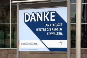 Werbung der Bundesregierung in Coronakrise