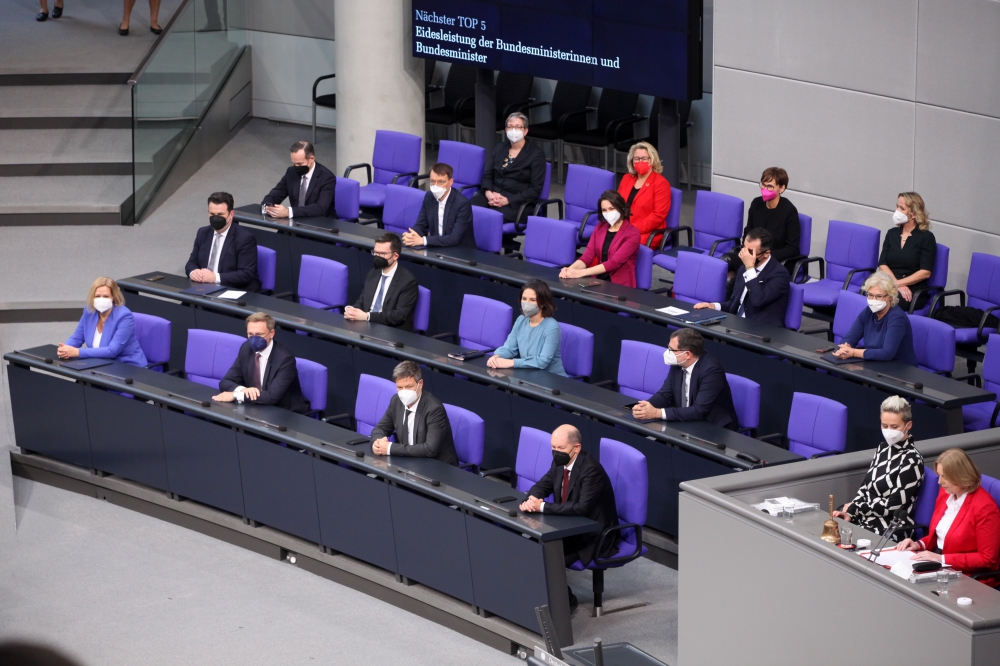 Bundeskabinett im Bundestag