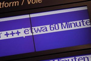 Verspätungs-Anzeige bei der Bahn