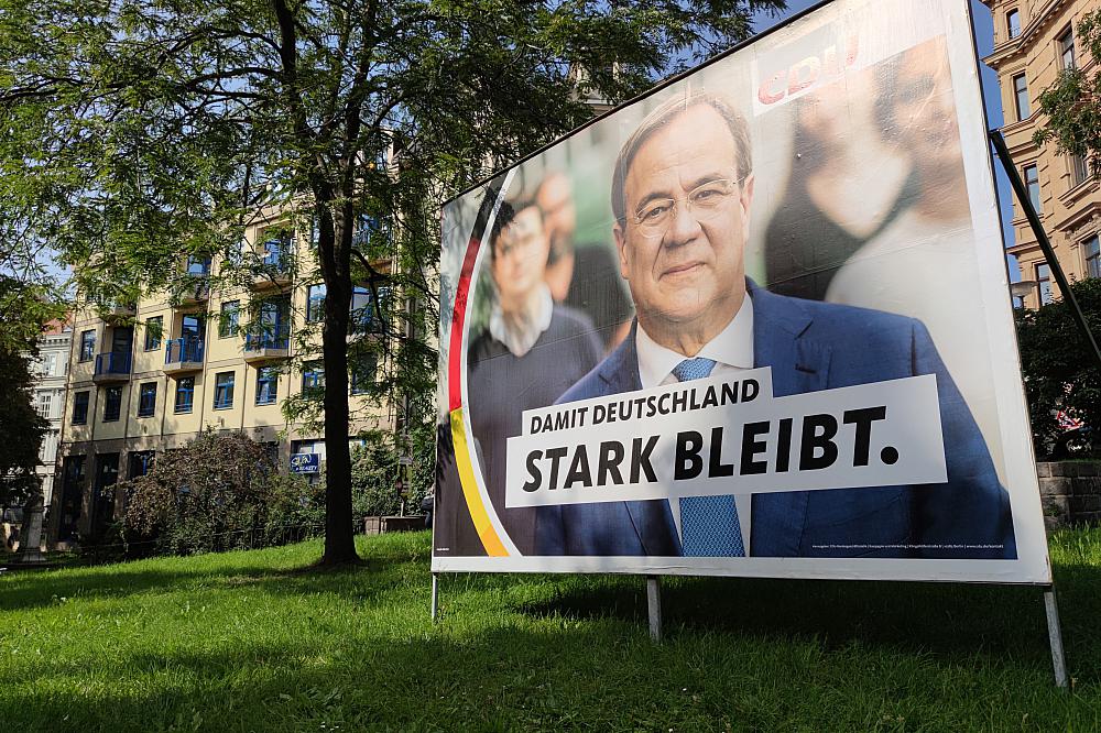 CDU-Wahlplakat mit Armin Laschet