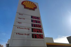 Eine Shell-Tankstelle vor Ausbruch des Krieges