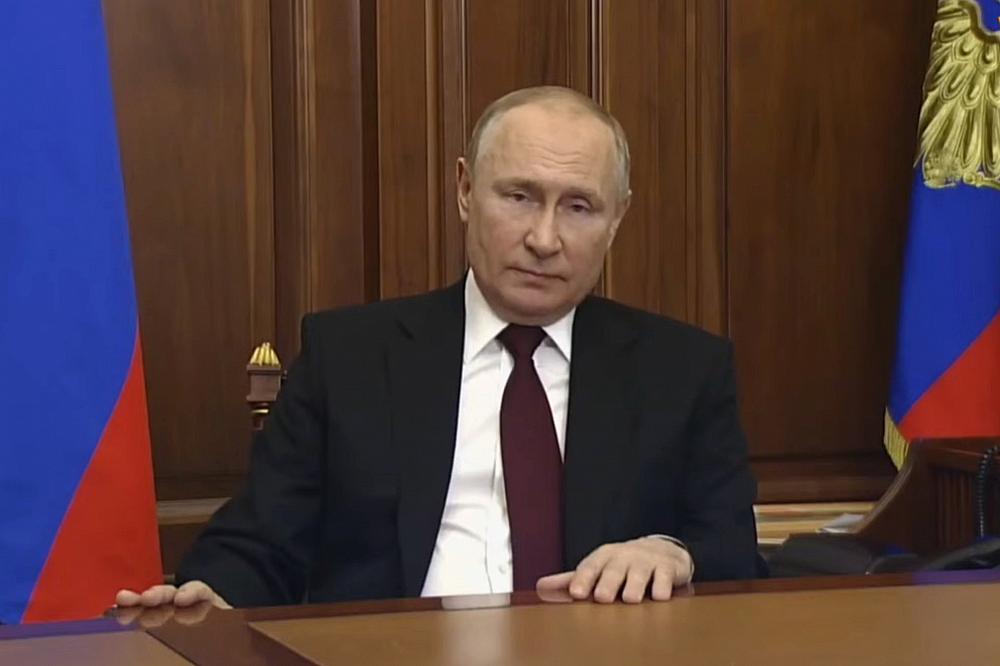 Putin in TV-Sprache am 21.02.2022