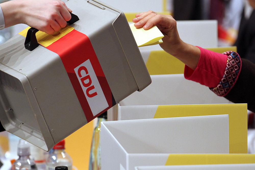 Wahlurne auf CDU-Parteitag