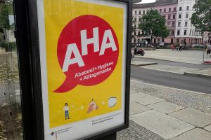 Werbung für AHA-Regeln