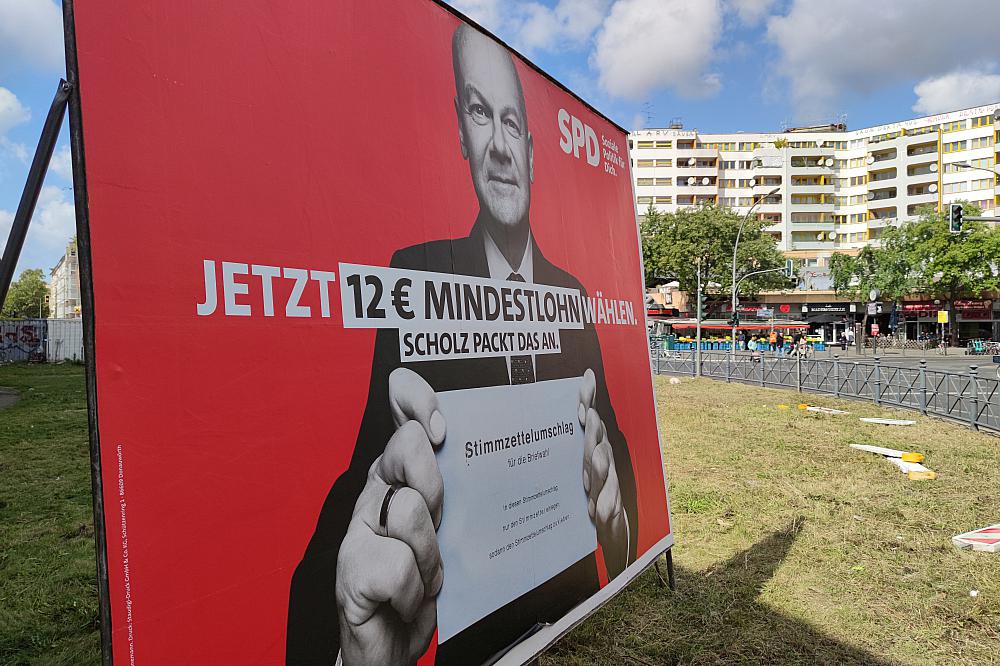 SPD-Wahlplakat in Berlin-Kreuzberg (Archiv)