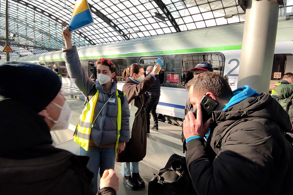 Ankunft von Flüchtlingen aus der Ukraine in Deutschland