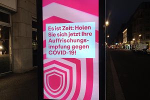 Werbung für die Auffrischungsimpfung