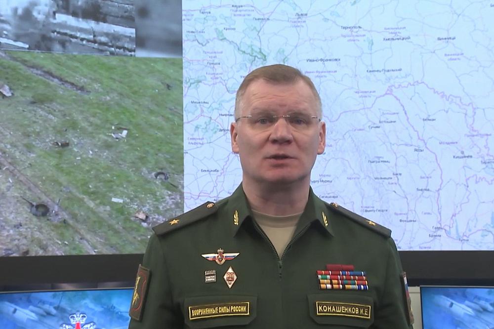 Russischer Militärsprecher bei täglichem Lagebericht
