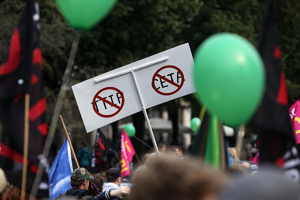 Demonstration gegen TTIP und Ceta