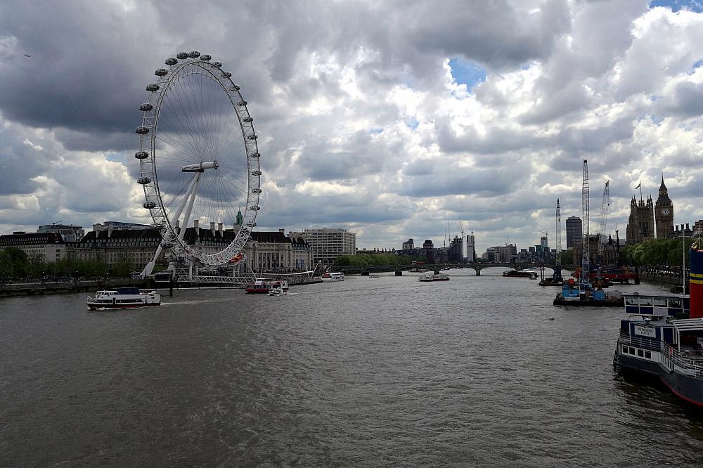 London Eye an der Themse (Archiv)