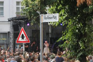 Claudia Roth auf Rio-Reiser-Platz am 21.08.2022