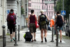 Touristen in Berlin-Kreuzberg