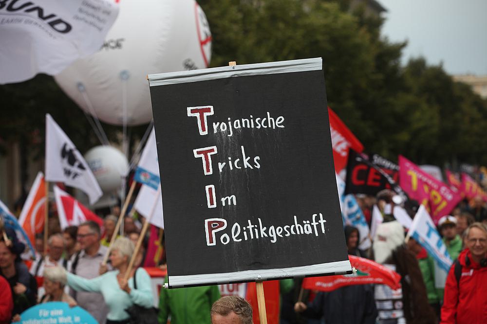 Demonstration gegen TTIP und Ceta