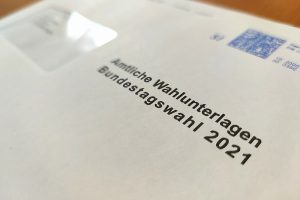 Briefwahlunterlagen zur Bundestagswahl 2021