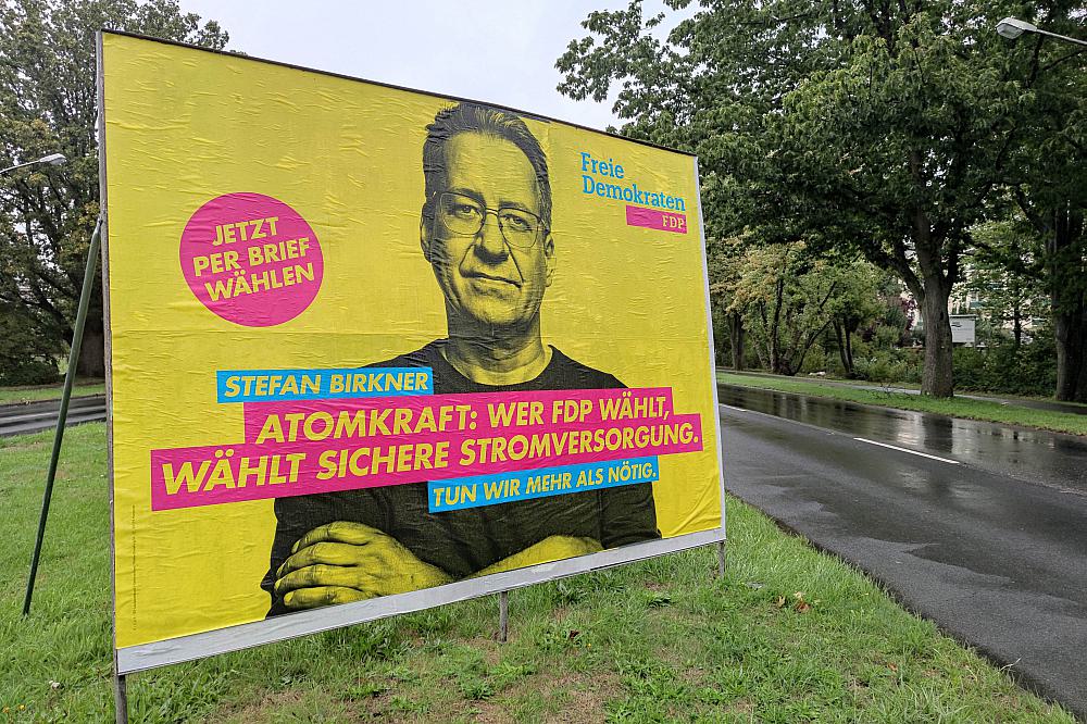 FDP-Wahlplakat zur Landtagswahl Niedersachsen 2022