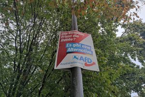 AfD-Wahlplakat zur Landtagswahl Niedersachsen 2022