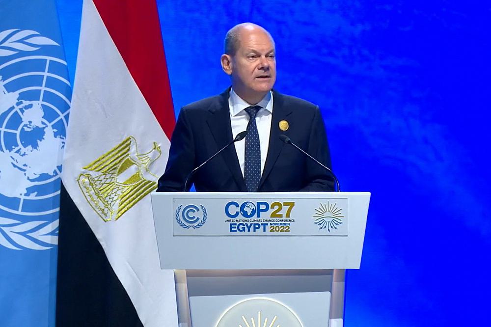 Olaf Scholz am 07.11.2022 auf der COP27