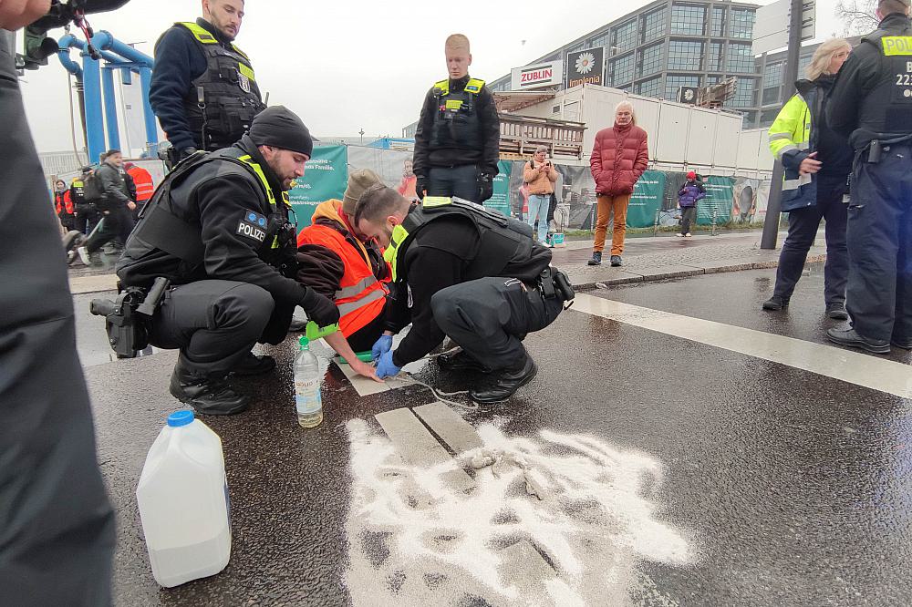 Klimaaktivisten am 05.12.2022 in Berlin