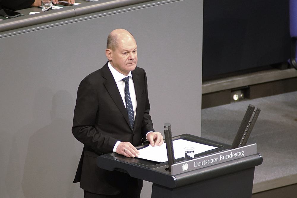 Olaf Scholz am 14.12.2022 im Bundestag