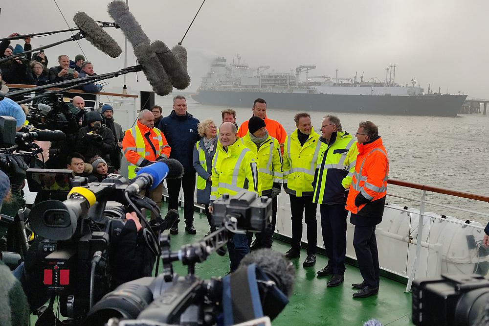 Einweihung des LNG-Terminals in Wilhelmshaven am 17.12.2022