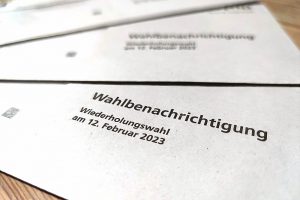 Benachrichtigung für Wiederholungswahl in Berlin am 12.02.2023