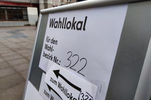 Berliner Wahllokal am 12.02.2023