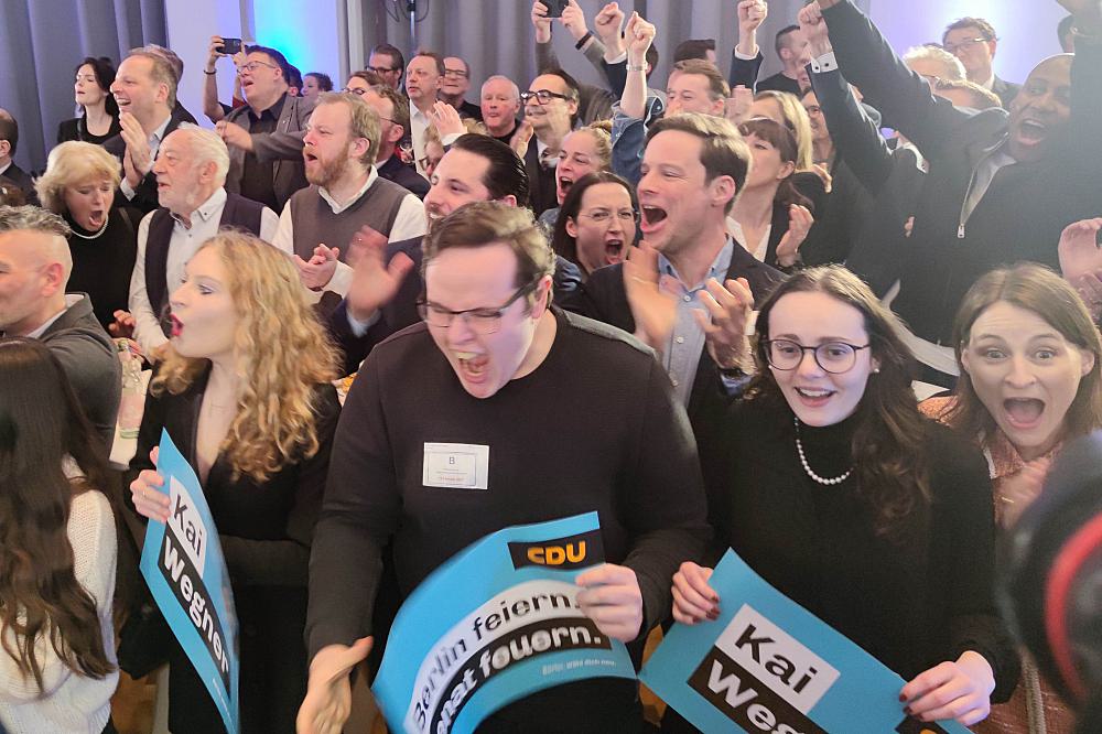 Berliner CDU-Wahlparty am 12.02.2023