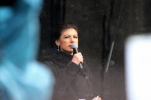 Sahra Wagenknecht auf Demo am 25.02.2023