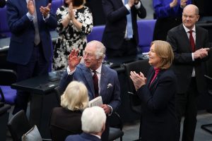 König Charles am 30.03.2023 im Bundestag in Berlin