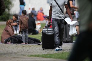 Flüchtlinge an einer Aufnahmestelle (Archiv)