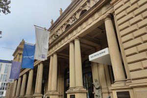 Frankfurter Börse am Börsenplatz in Frankfurt am Main