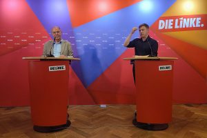 Gregor Gysi und Martin Schirdewan am 24.07.2023