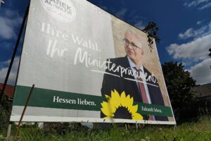 Wahlplakat der Grünen zur Landtagswahl in Hessen 2023 (Archiv)