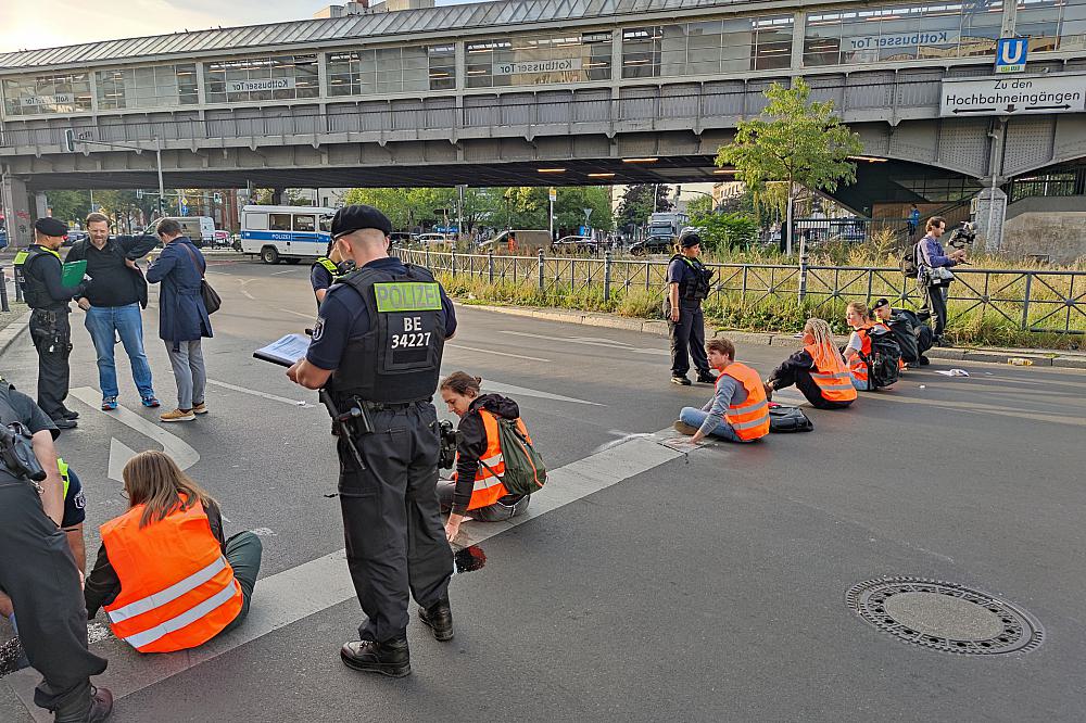 Protest von "Letzter Generation" am 18.09.2023