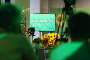 Landtagswahl in Bayern: Grünen-Wahlparty am 08.10.2023