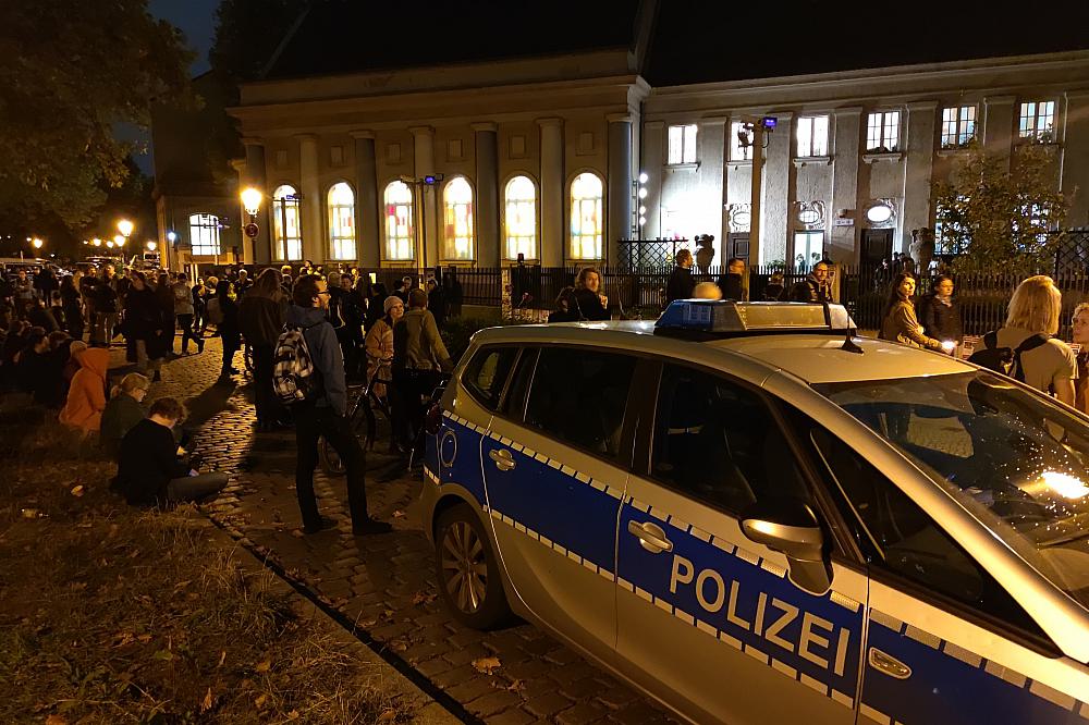 Mahnwache vor der Synagoge am 13.10.2023