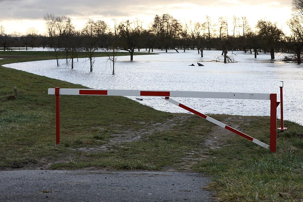 Hochwasserlage im Landkreis Mansfeld-Südharz am 03.01.2024