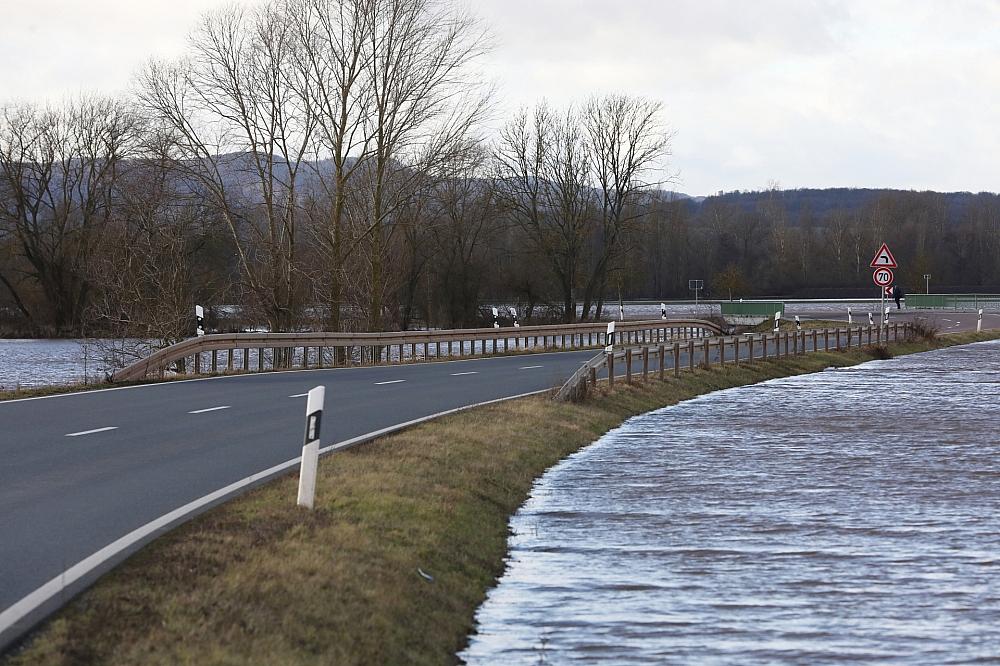 Hochwasserlage im Landkreis Mansfeld-Südharz am 03.01.2024