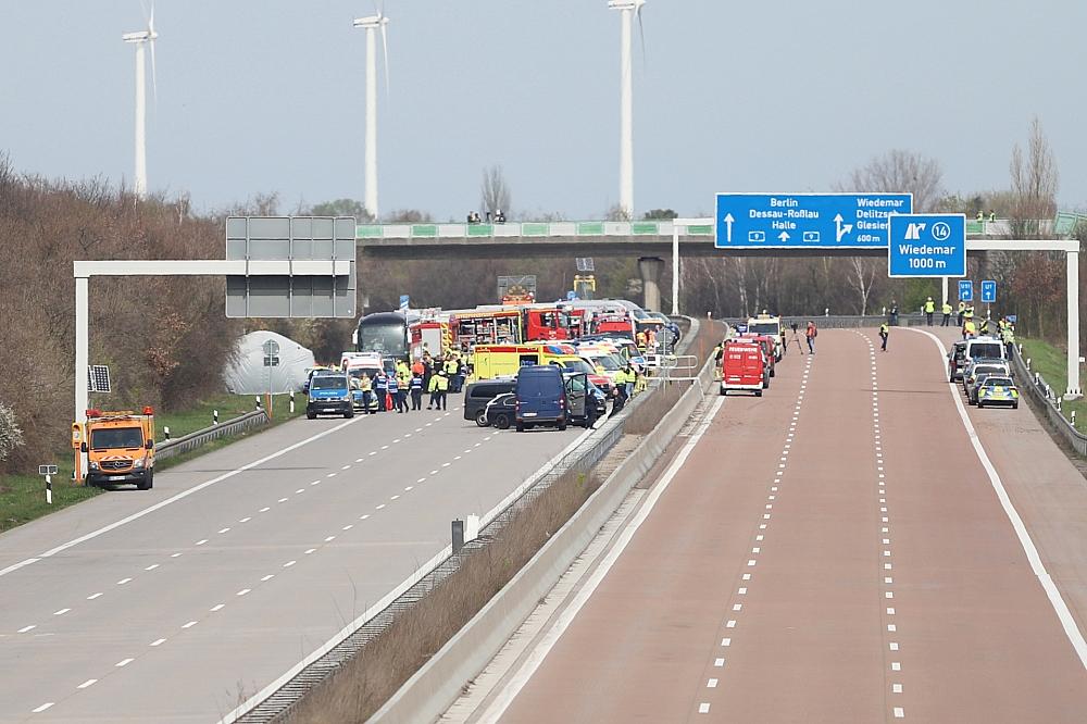 Unfall auf der A 9 bei Leipzig am 27.03.2024