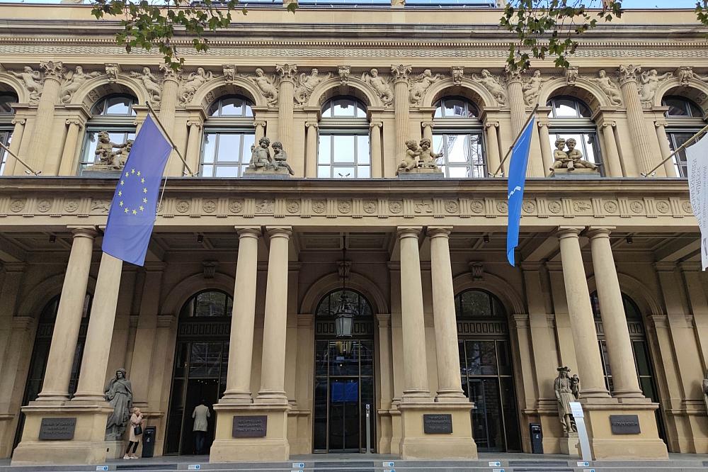 Frankfurter Börse am Börsenplatz in Frankfurt am Main