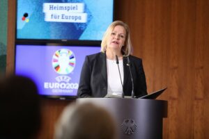 Nancy Faeser beim 100-Tage-Countdown-Event zur Fußball-Europameisterschaft 2024(Archiv)