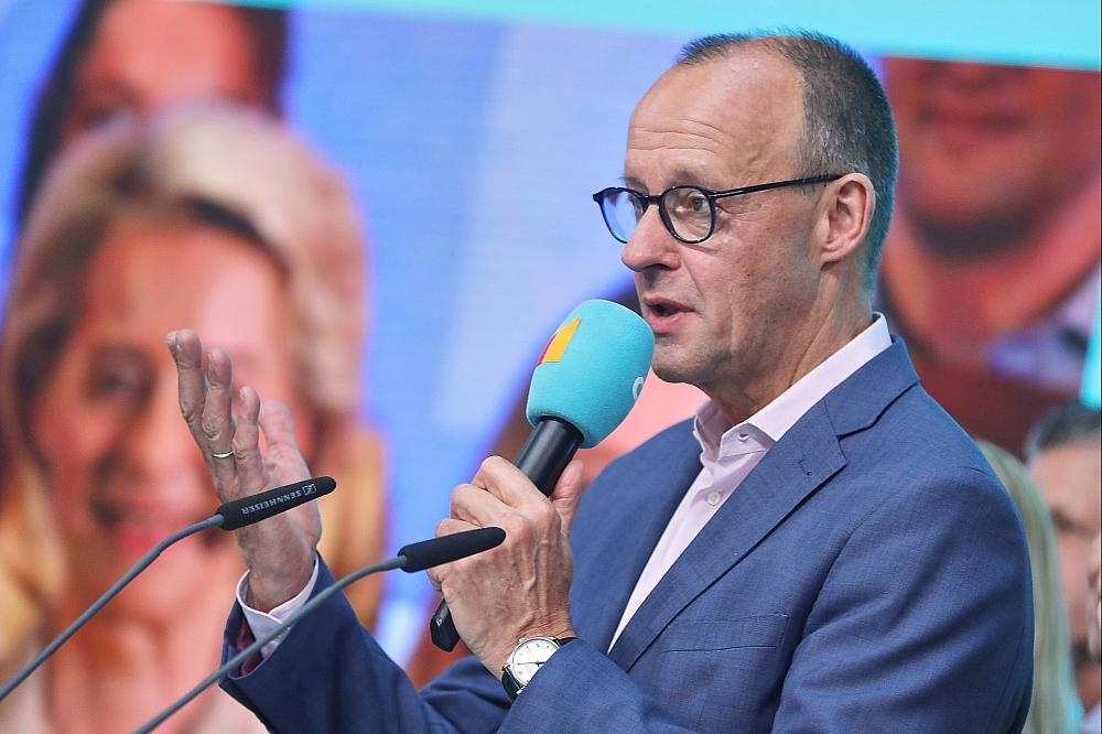 Friedrich Merz am Wahlabend zur Europawahl 2024