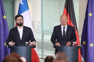 Gabriel Boric Font und Olaf Scholz am 10.06.2024