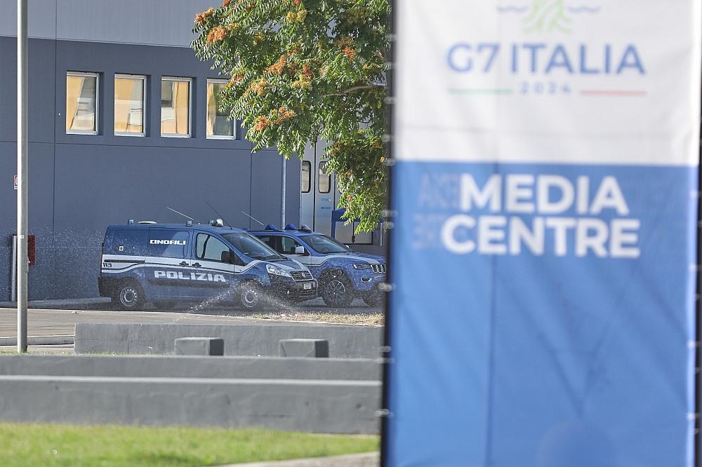 Polizei beim G7-Gipfel am 13.06.2024