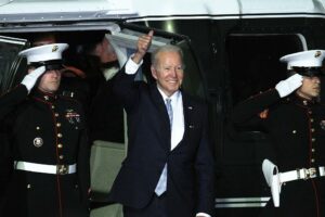 Joe Biden 2022 auf dem Münchner Flughafen (Archiv)