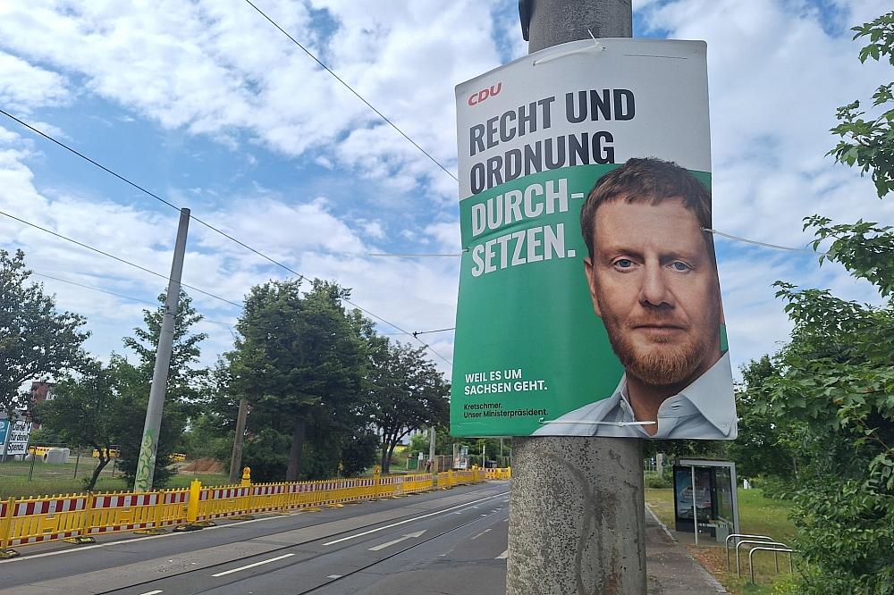 CDU-Wahlplakat zur Landtagswahl in Sachsen (Archiv)