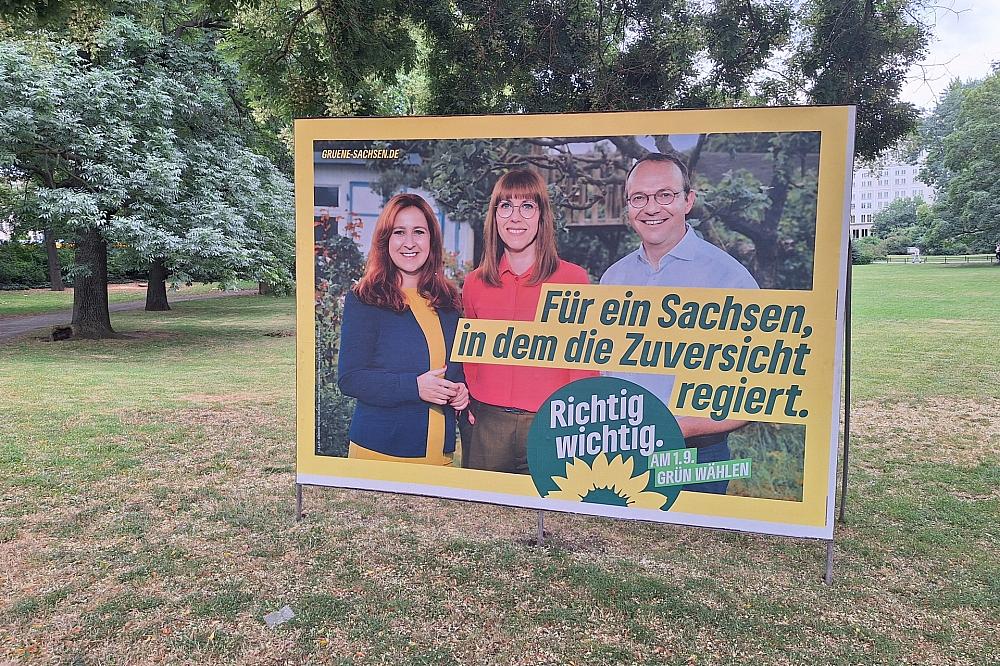 Grünen-Wahlplakat zur Landtagswahl in Sachsen (Archiv)