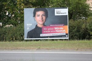 BSW-Wahlplakat zur Landtagswahl in Brandenburg (Archiv)