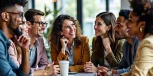 Diskussion über gendergerechte Sprache mit verschiedenen Personen.